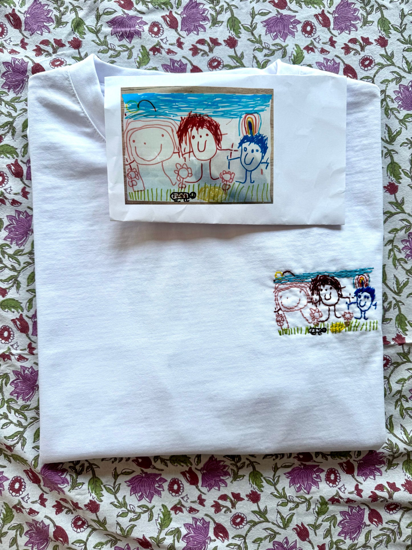 Childs Drawing on Mens T-Shirt