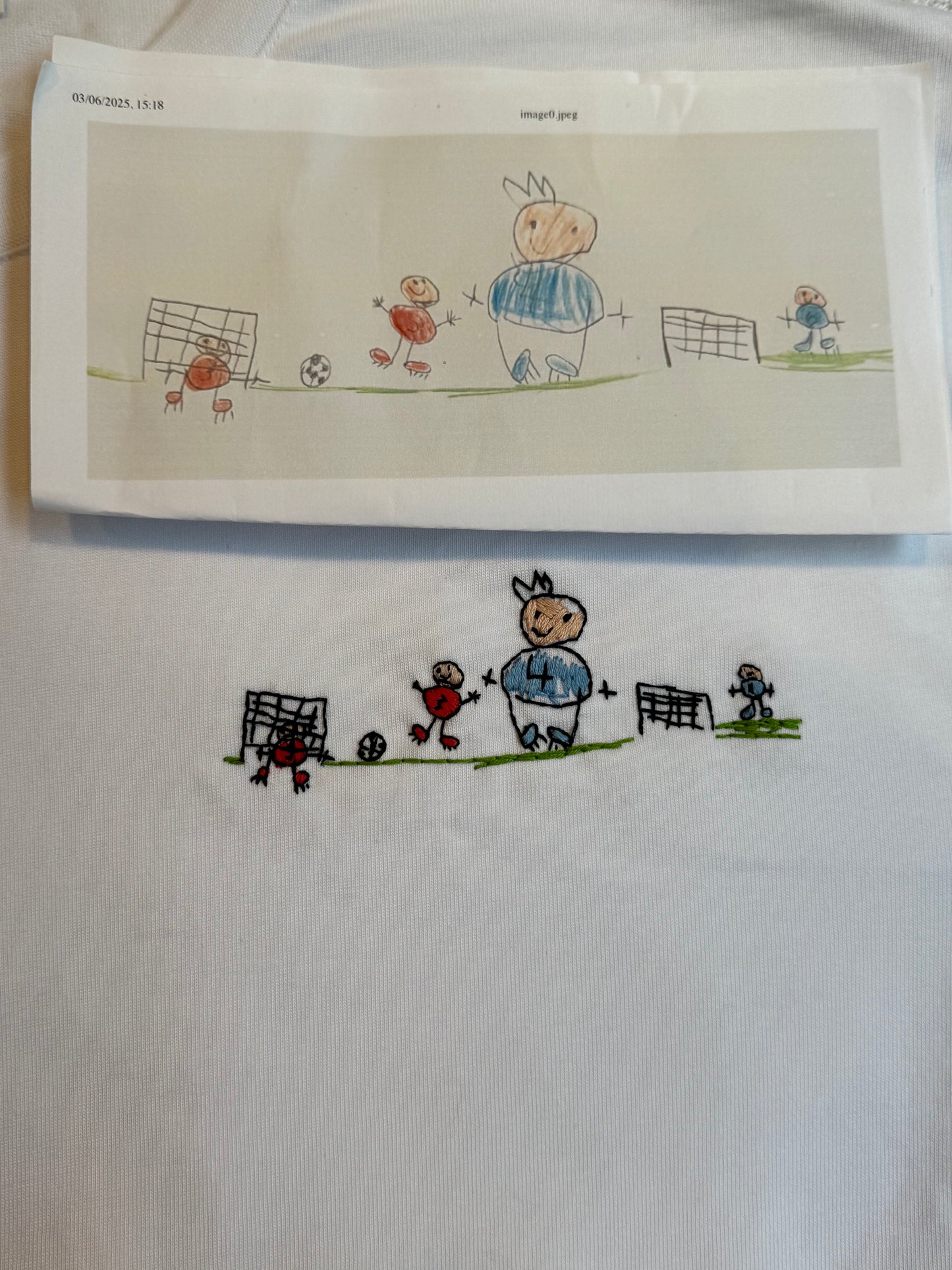 Childs Drawing on Mens T-Shirt