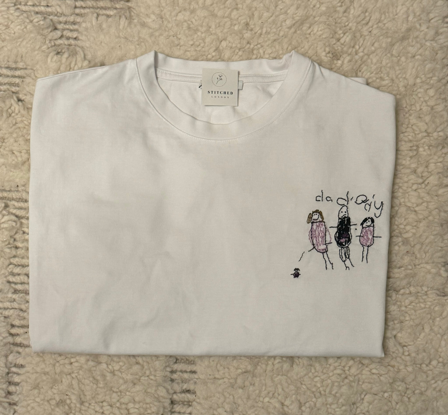 Childs Drawing on Mens T-Shirt