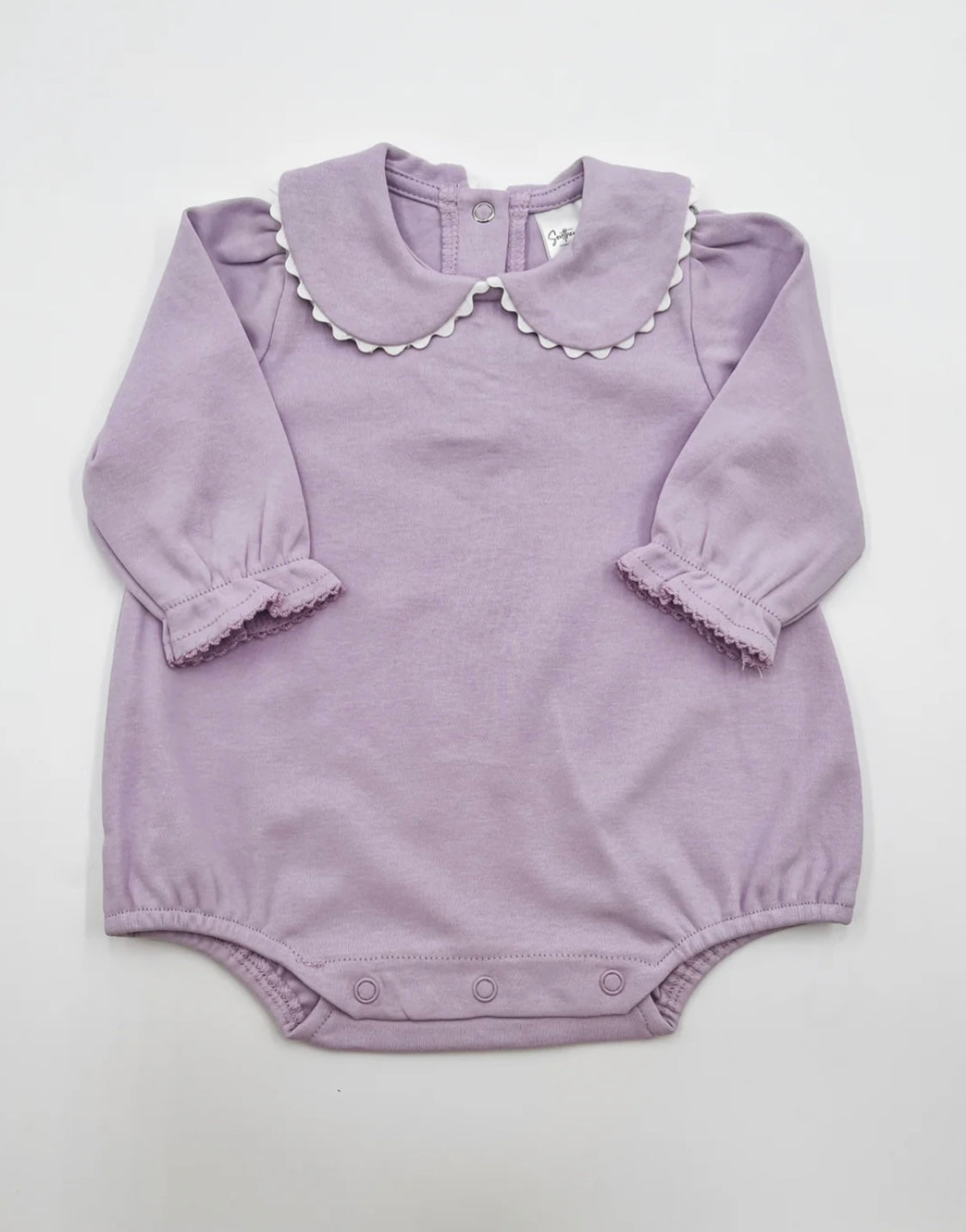 Hand Embroidered Long Sleeve Scalloped Bubble