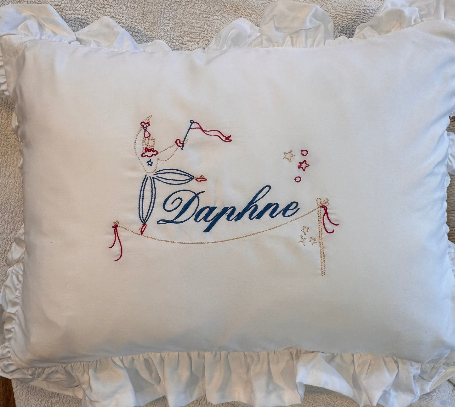 Circus Theme Baby Embroidered Pillow