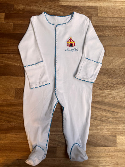 Embroidered Personalised Cotton Babygrow & Hat