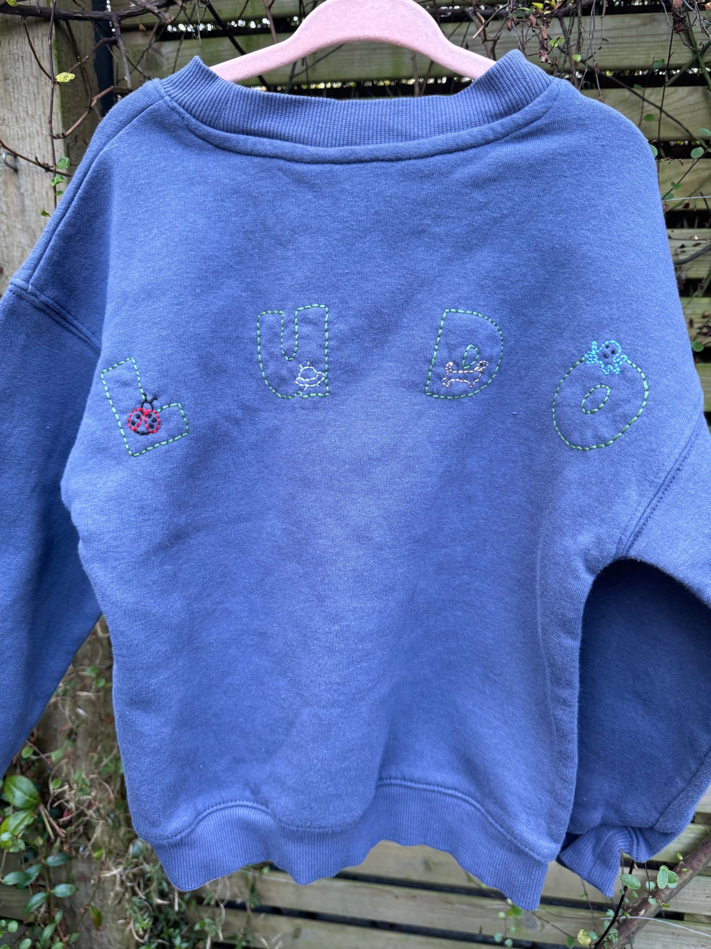 Hand Embroidered Bubble Name Sweatshirt